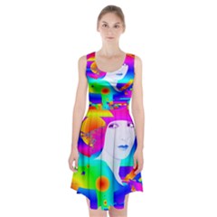 Abstract Color Dream Racerback Midi Dress