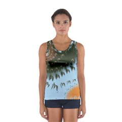 Sun-ray Swirl Design Women s Sport Tank Top 