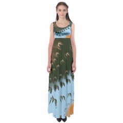 Sun-ray Swirl Design Empire Waist Maxi Dress by digitaldivadesigns