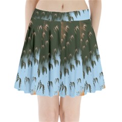 Sun-ray Swirl Design Pleated Mini Skirt