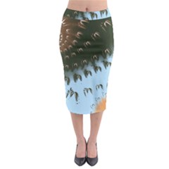 Sun-ray Swirl Pattern Midi Pencil Skirt by digitaldivadesigns