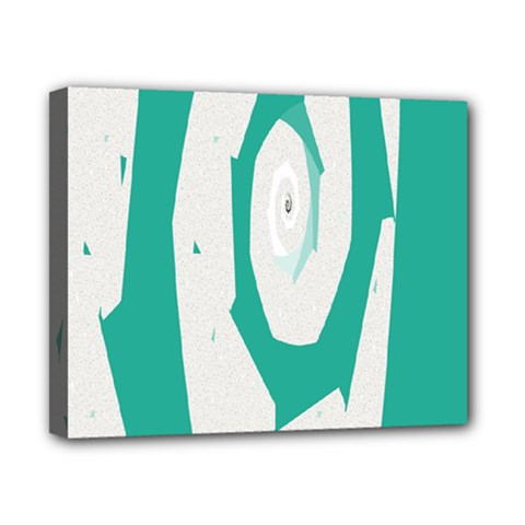 Aqua Blue And White Swirl Design Canvas 10  X 8  by digitaldivadesigns