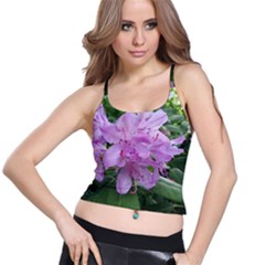 Purple Rhododendron Flower Spaghetti Strap Bra Top by picsaspassion