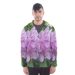 Purple Rhododendron Flower Hooded Wind Breaker (men) by picsaspassion