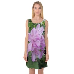 Purple Rhododendron Flower Sleeveless Satin Nightdress by picsaspassion