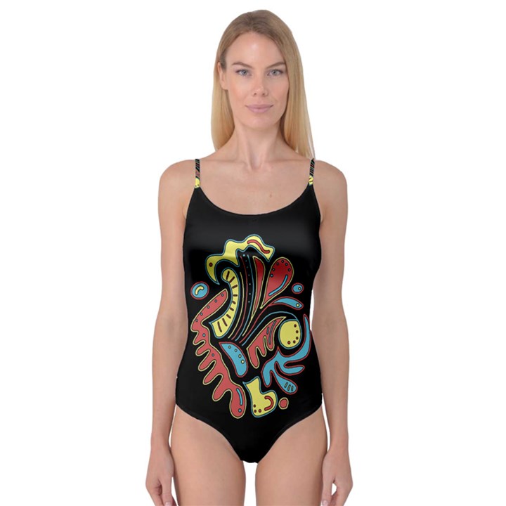 Colorful abstract spot Camisole Leotard 