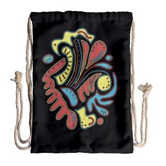 Colorful Abstract Spot Drawstring Bag (large)