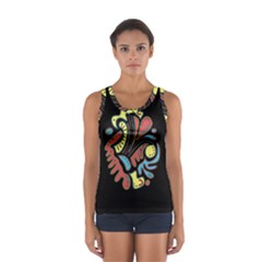 Colorful Abstract Spot Women s Sport Tank Top  by Valentinaart