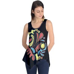 Colorful Abstract Spot Sleeveless Tunic by Valentinaart