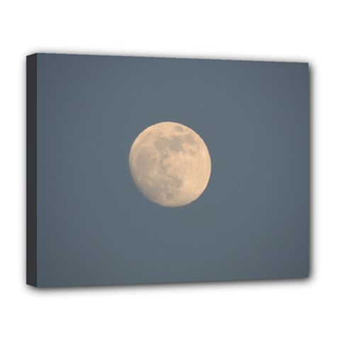 The Moon And Blue Sky Canvas 14  X 11  by picsaspassion