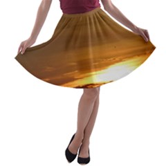 Summer Sunset A-line Skater Skirt by picsaspassion