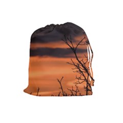 Tree Branches And Sunset Drawstring Pouches (large)  by picsaspassion