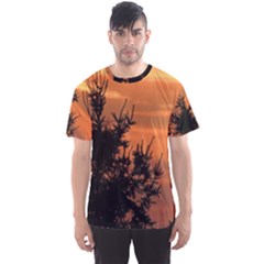 Christmas Tree And Sunset Men s Sport Mesh Tee