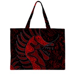 Red Dragon Zipper Mini Tote Bag by Valentinaart