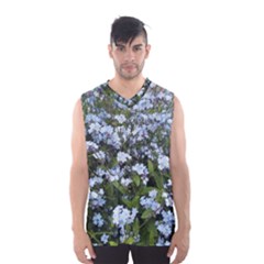 Blue Forget-me-not Flowers Men s Basketball Tank Top by picsaspassion