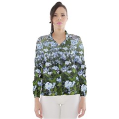 Blue Forget-me-not Flowers Wind Breaker (women) by picsaspassion