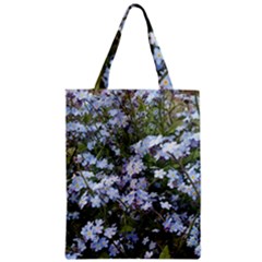 Little Blue Forget-me-not Flowers Zipper Classic Tote Bag