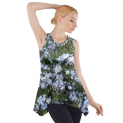 Little Blue Forget-me-not Flowers Side Drop Tank Tunic