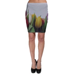 Colorful Bouquet Tulips Bodycon Skirt