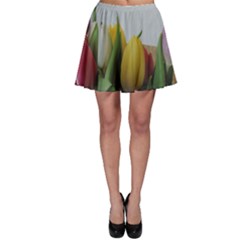Colorful Bouquet Tulips Skater Skirt