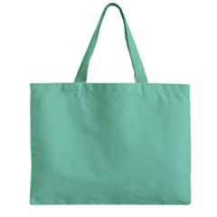 Mint Color Zipper Mini Tote Bag