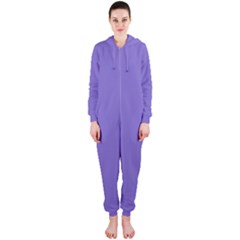 Lilac - Purple Color Design Hooded Jumpsuit (ladies) 