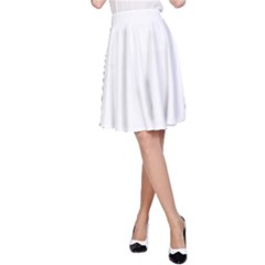 White Color Design A-line Skirt by picsaspassion