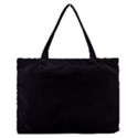 Black color design Medium Zipper Tote Bag View1