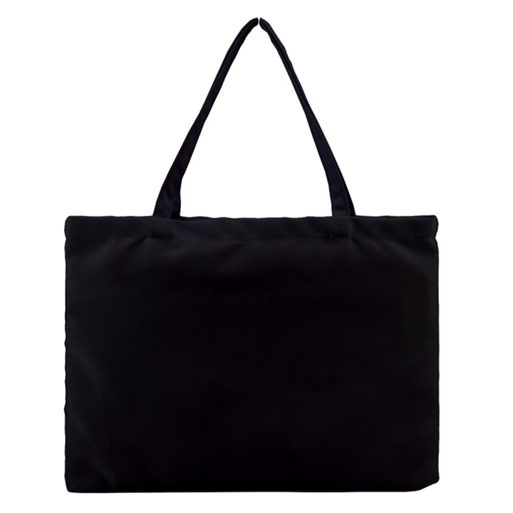 Black color design Medium Zipper Tote Bag