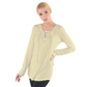 Gold Yellow color design Women s Tie Up Tee View1