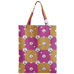 Symbol Peace Drawing Pattern Zipper Classic Tote Bag by dflcprints