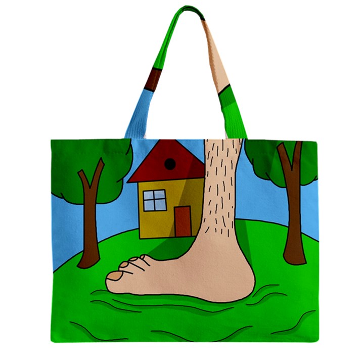 Giant foot Zipper Mini Tote Bag