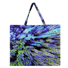 Colorful Floral Art Zipper Large Tote Bag by yoursparklingshop