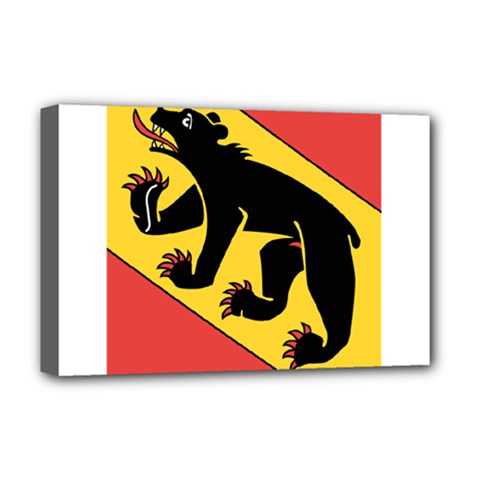 Flag Of Canton Of Bern Deluxe Canvas 18  X 12   by abbeyz71