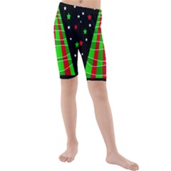 Xmas Tree  Kids  Mid Length Swim Shorts by Valentinaart