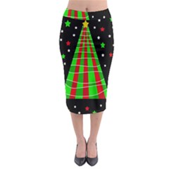Xmas Tree  Midi Pencil Skirt by Valentinaart