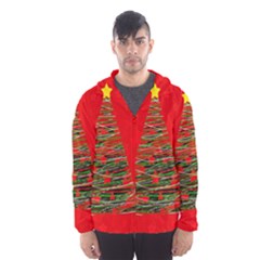 Xmas Tree 3 Hooded Wind Breaker (men) by Valentinaart