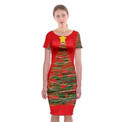 Xmas Tree 3 Classic Short Sleeve Midi Dress by Valentinaart