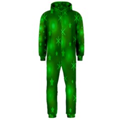 Green Xmas Design Hooded Jumpsuit (men)  by Valentinaart