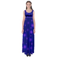 Blue Xmas Design Empire Waist Maxi Dress by Valentinaart