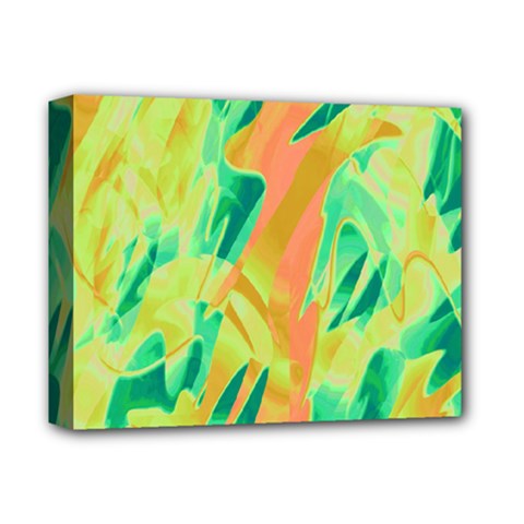 Green And Orange Abstraction Deluxe Canvas 14  X 11  by Valentinaart