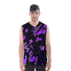 Painter Was Here - Purple Men s Basketball Tank Top by Valentinaart