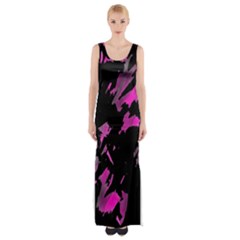 Painter Was Here - Magenta Maxi Thigh Split Dress by Valentinaart