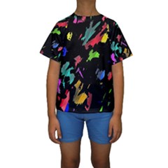 Painter Was Here Kids  Short Sleeve Swimwear by Valentinaart