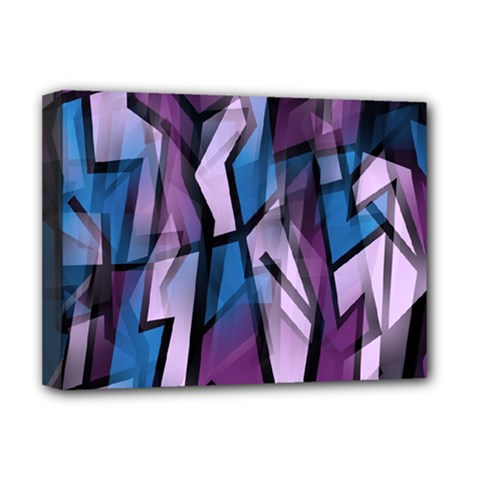 Purple Decorative Abstract Art Deluxe Canvas 16  X 12   by Valentinaart