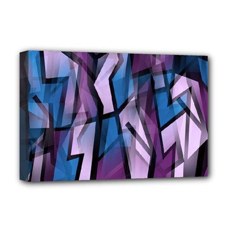 Purple Decorative Abstract Art Deluxe Canvas 18  X 12   by Valentinaart