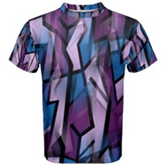 Purple Decorative Abstract Art Men s Cotton Tee by Valentinaart