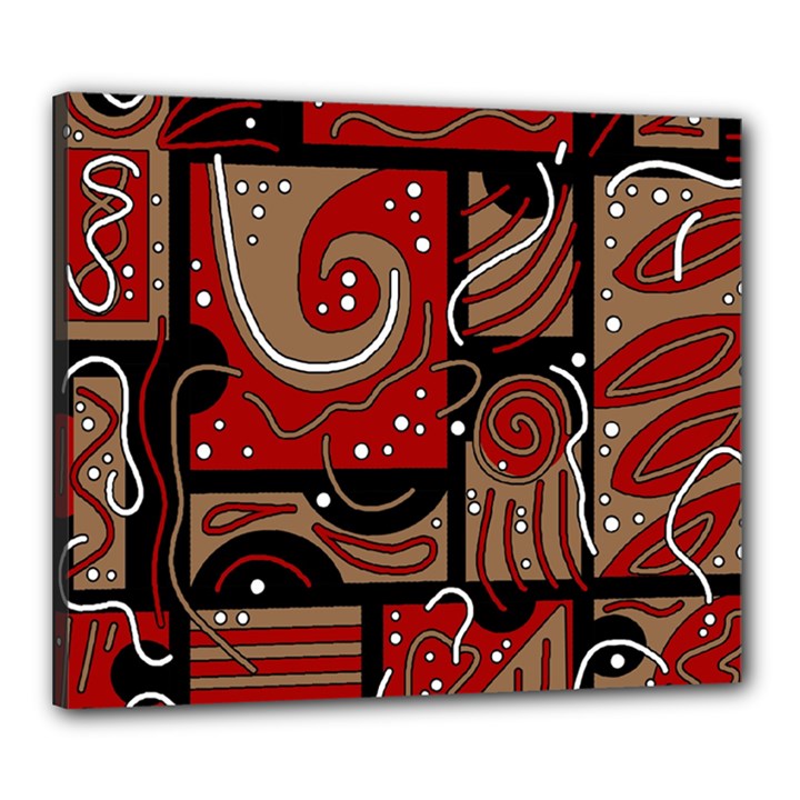 Red and brown abstraction Canvas 24  x 20 