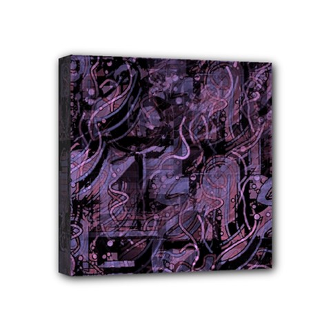 Purple Town Mini Canvas 4  X 4  by Valentinaart