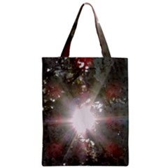 Sun Rays Through White Cherry Blossoms Zipper Classic Tote Bag